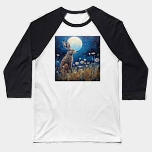 Moonlit Reverie: The Hare's Serenity 01 Baseball T-Shirt